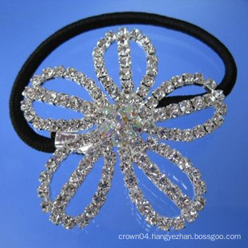 wholesale crystal hair accessories flower shape elastic hair band